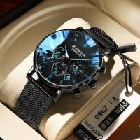 ราคา POEDAGAR นาฬิกาผู้ชายกีฬา Chronograph กันน้ํา Luminous วันที่นาฬิกาข้อมือแฟชั่น Ultra Thin ตาข่ายเข็มขัดผู้ชายนาฬิกา (29391686143)