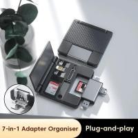 ราคา 7 in 1 การ์ดหน่วยความจํา Reader กล่องเก็บ SD การ์ด Micro SD Card Case อะแดปเตอร์ OTG USB2 0 Type C อะแดปเตอร์กล่องเก็บการ์ด (28591259071)