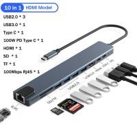 ราคา USB C Hub ประเภท C ถึง HDMI Gigabit Ethernet Rj45 Lan USB Splitter PD Charger สําหรับ PC คอมพิวเตอร์แท็บเล็ตอุปกรณ์เสริม (44400875726)