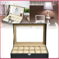 ราคา กล่องนาฬิกา ไดนา กล่องบรรจุภัณฑ์ กล่องแสดงนาฬิกาสีดํา 6 10 12 ตาราง ปู่ หนังกล่องเก็บเครื่องประดับกล่องเก็บนาฬิกา (48351415905)