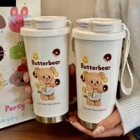 ราคา ตี้ ถ้วยสูญญากาศ 500 1000มล สแตนเลสเนยหมีถ้วย การ์ตูนดื่มความร้อนถ้วยรถ (40867728513)