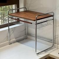 ราคา ไดนา ที่เก็บชั้นวางไมโครเวฟ ชั้นเก็บของเตาอบไมโครเวฟมัลติฟังก์ชั่นแบบดึงออก ตู้เก็บเครื่องปรุงรสหลายชั้นวินเทจสําหรับเครื่องครัวและเครื (44368539523)