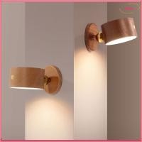 ราคา DYNA เชิงเทียนติดผนัง LED โคมไฟติดผนังไม้ควบคุมแบบสัมผัส ชาร์จ USB 360 ไฟกลางคืนแม่เหล็กดีไซน์ไร้สายแบบหมุนได้ (52800637606)