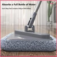 ราคา ดี้ ไม้ถูพื้นแบบแบน ไม้ถูพื้นหัวม็อบทรงสี่เหลี่ยมแบบบิดเองพร้อมถัง แผ่นนํากลับมาใช้ใหม่แยกน้ําสกปรกแห้งเร็ว 360 หมุนไม้ถูพื้นแบบเปียกและแห้งสําหรับทําความสะอาดบ้าน (44375493465)