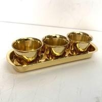 ราคา ชุดน้ำชาทองเหลืองพร้อมถาดรอง (5436146646)