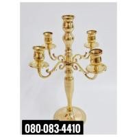 ราคา เชิงเทียนทองเหลือง 5 ช่อ เหมาะสำหรับจุดเทียน บูชา เทียนหอมอโรม่า บนโต๊ะอาหาร (4048627120)