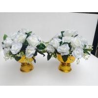 ราคา พานดอกไม้ สักการะ พระพันปีหลวง พานดอกไม้สีขาว ราคาต่อคู่ (52950513190)