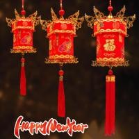 ราคา เทศกาลฤดูใบไม้ผลิโคมไฟสีแดงปีใหม่แขวนโคมไฟจีนแบบดั้งเดิมโชคดีตกแต่งบ้าน (27921133761)