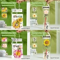 ราคา ปากกาดอกไม้แฮนด์เมดสร้างสรรค์พร้อมกระเป๋าชุดของขวัญวันครูช่อของขวัญนักเรียน (41663885748)