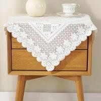 ราคา ผ้าปูโต๊ะลายลูกไม้ฝรั่งเศส h กันฝุ่นทนทาน Wtite ลูกไม้ตารางสําหรับตกแต่งบ้าน (43057762218)