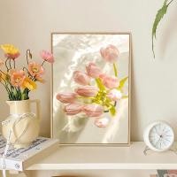 ราคา Ins ลายดอกทิวลิปภาพวาด Minimalist Simple ภูมิทัศน์ภาพวาดแขวนโปสเตอร์ดอกไม้ภาพผนังตกแต่งบ้าน (28580282422)