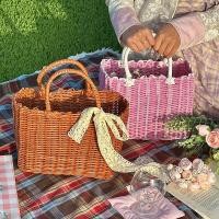 ราคา เลียนแบบหวายทอผ้ากระเป๋าถือตะกร้าผักตั้งแคมป์ตะกร้ามือบรรจุภัณฑ์ตะกร้าพลาสติกตั้งแคมป์ช้อปปิ้ง (43500429914)