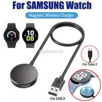 ราคา เครื่องชาร์จแม่เหล็กสําหรับ Samsung Galaxy Watch 8 7 6 5 Pro Classic USB Fast Charging Adapter สําหรับ Samsung Ultra Active 2 1 เปลี่ยนเครื่องชาร์จไร้สาย Type C สายไฟ smartwatch อุปกรณ์เสริม (44119368