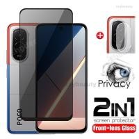 ราคา 2in1 ความเป็นส่วนตัวกระจกนิรภัยสําหรับ Xiaomi POCO M7 4G 5G M7Plus 2025 ป้องกันหน้าจอคลุมทั้งหมดเลนส์กล้องสําหรับ Mi POCOM7 Plus Anti Spy เลนส์ฟิล์ม Class (27240213338)