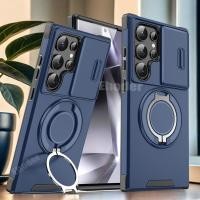 ราคา SAMSUNG สําหรับSamsung Galaxy S22 S21 Ultra 5G 4G FE 2025 กรณีเกราะกันกระแทกสไลด์ปลอกแม่เหล็กสําหรับS22Ultra S20FE S21Ultraแหวนปกหลัง (43000984608)