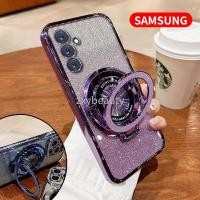 ราคา SAMSUNG สําหรับsamsung Galaxy A54 A34 A05 A05S A24 A14 2024 5GกรณีSoft GlitterชุบBling BlingสําหรับSamsungA54 A14LTE LTE 4G A04S Slimแหวนผู้ถือกลับกรณี (28609491582)