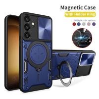 ราคา Samsung Galaxy A55 A35 A56 A16 LTE A15 5G 4G A25 2025 กันกระแทกผู้ถือแม่เหล็กแหวนรถปลอกสําหรับ SamsungA15 SamsungA55 SamsungA16 ขาตั้งฝาครอบ (25252785185)