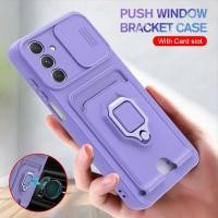 ราคา สําหรับ Samsung Galaxy A55 A35 A25 A15 A54 A34 A24 5G 4G 2024 เคสโทรศัพท ์ มัลติฟังก ์ ชั ่ นุ ่ ม TPU การ ์ ดสล ็ อตแหวนสําหรับ SamsungA54 SamsungA55 ขาตั ้ งผู ้ ถือ Lanyard สไลด ์ กรณี (23680969405