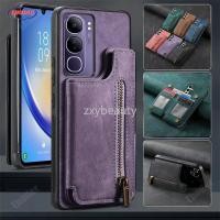 ราคา สําหรับ Vivo V50 Lite V50E V40Lite 4G 5G 2025 เคสโทรศัพท์หนังแม่เหล็กช่องใส่การ์ดป้องกันกันกระแทกสําหรับ VivoV50 VivoV50E V50Lite (44311150781)