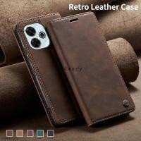 ราคา Retro กระเป๋าหนังสําหรับ Redmi 13 13X 4G 12 5G 2025 เคสโทรศัพท์หรูหราผู้ถือบัตรแม่เหล็กสําหรับ Redmi13 Redmi13X 13C 12C Redmi12C Redmi12 Redmi13C กระเป๋าสตางค์ฝาครอบ (29456837173)