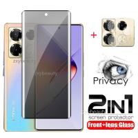 ราคา 2in1 ฟิล์มกระจกนิรภัยกันรอยหน้าจอ ทรงโค้ง 3D กันส่อง สําหรับ Infinix Note 40 Pro Plus 5G 2024 4G Note40 40Pro Note40Pro 40Pro (25520381159)