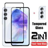 ราคา Samsung Galaxy A55 A35 A17 A16 LTE A56 A36 A26 M15 5G 2025 ป้องกันหน้าจอ 2in1 กระจกนิรภัยสําหรับ SamsungA55 SamsungA35 A16LTE กล้องเลนส์ฟิล์มโทรศัพท์กระจกป้องกัน (25418436436)