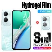 ราคา 3in1 Soft Hydrogelฟิล์มสําหรับVivo Y18 Y28S Y18S 2024 ฟิล์มด้านหลังสําหรับVivoY18 4G 5G Y 18 VivoY28S VivoY18Sกล้องเลนส์Protectorคลุมทั้งหมดป้องกันหน้าจอเลนส์ฟิล์ม (24978720547)
