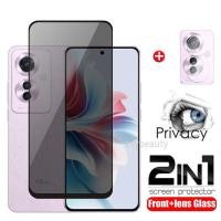 ราคา 2in1 ฟิล์มกระจกนิรภัยกันรอยหน้าจอ กันส่อง กันรอยเลนส์กล้อง เพื่อความเป็นส่วนตัว สําหรับ OPPO Reno 11F 5G 2024 Reno11F (24464288938)