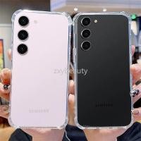 ราคา SAMSUNG สําหรับSamsung Galaxy S25 S24 S23 S22 S21 Ultra Plus S25FE 2025 4G 5Gกรณีถุงลมนิรภัยที่ชัดเจนปกป้องปลอกสําหรับS24Ultra S24Plus S23 FE S23FE S23Ultra S23Plus S22Ultra S25Ultra S24FE S25Ultra S2
