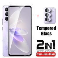 ราคา 2in1 ฟิล์มกระจกนิรภัยกันรอยหน้าจอ แบบเต็มจอ สําหรับ VIVO V29E V27E 5G 2023 VIVOV27E VivoV29E (22837218061)