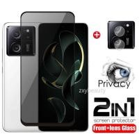 ราคา 2in1 ฟิล์มกระจกนิรภัยกันรอยหน้าจอ กันส่อง สําหรับ Xiaomi 13T Pro 2023 Mi 13T 13tPro (22155767041)
