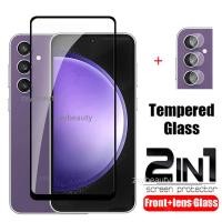 ราคา SAMSUNG สําหรับsamsung Galaxy S24 S23 FE Plus 5G 2024 ป้องกันหน้าจอ 2in1 คลุมทั้งหมดกระจกนิรภัยสําหรับS24Ultra S23FE S23Plus S23 S24Plus S24FEกล้องเลนส์ฟิล์มโทรศัพท์กระจกป้องกัน (19584913047)