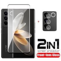 ราคา 2in1 ฟิล์มกระจกนิรภัยกันรอยหน้าจอ แบบเต็มจอ ทรงโค้ง สําหรับ Vivo V29 V27 Pro V27E V29E V29Pro V29Lite VIVOV27 E v27Pro VivoV29 Lite V 29 (18673892598)