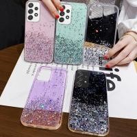 ราคา เคสโทรศัพท์มือถือแบบนิ่ม TPU ใส แต่งกลิตเตอร์ดาว ไล่โทนสี หรูหรา สําหรับ Samsung Galaxy A33 A73 A53 5G A23 A51 M23 M53 A10S A21 A21S A80 A90 (16577162271)