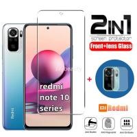 ราคา 2in1 ฟิล์มกระจกนิรภัยกันรอยหน้าจอ แบบเต็มจอ สําหรับ Xiaomi Redmi Note 10 Pro 10S 10Pro 9 Redmi Note 10 (12193261723)