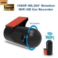 ราคา QUIBLO WiFi Dash Camera 360 ดู IR Night Vision กล้อง HD 1080P HD Recording APP ควบคุมเครื่องบันทึกวิดีโอการบันทึกการขับขี่ (57501821414)