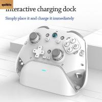 ราคา QUIBLO คอนโทรลเลอร์บลูทูธไร้สาย Z04 บลูทูธ 5 3 BT ตัวควบคุมเกม ฟังก์ชั่นเทอร์โบชาร์จ Dock Hall Effect Gamepad จอยสติ๊กสําหรับสวิทช์ PC Steam iOS Android (55550715845)