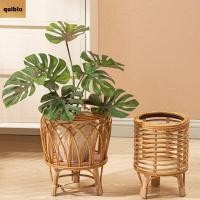 ราคา QUIBLO ตะกร้าดอกไม้ มีขา ขาตั้งต้นไม้ ขาตั้งดอกไม้ Ins Plaidted Flower Baskets Holder (27293255554)