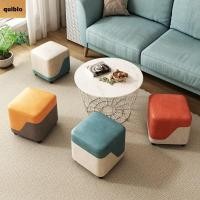 ราคา QUIBLO สตูลขนาดเล็ก ผ้าทางเทคนิคไม้ Nordic สตูล ทนทาน Breathable สีสันมัลติฟังก์ชั่นรองเท้าเปลี่ยนสตูลห้องนั่งเล่น (49650943255)
