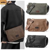 ราคา QUIBLO กระเป๋าสะพายข้าง สายปรับได้ ความจุสูงกระเป๋าสะพายย้อนยุค แฟชั่นดีไซน์ลําลองทนทานหนัง PU นุ่มกระเป๋า Messenger กิจกรรมกลางแจ้ง (47800943140)