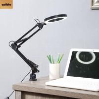 ราคา QUIBLO USB Table Light 10 ระดับความสว่างโคมไฟตั้งโต๊ะแบบปรับได้ ประหยัดพลังงานโลหะก่อสร้างแขนยาวพับโคมไฟแขนพับ Task Lighting (25097699452)