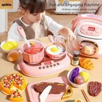 ราคา QUIBLO ของเล่นทําอาหารจําลอง เตาแม่เหล็กไฟฟ้าของเล่นตลกมินิห้องครัวห้องครัวโรงละครชุด Acousto Optic สเปรย์หม้อหุงข้าวไฟฟ้าของเล่นปรุงสุกจริงจริงจริงจริงชุดบ้านเล่นคุกจริง (57551134023)