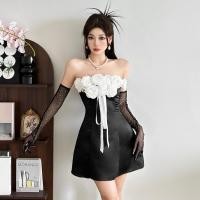 ราคา เดรสลายดอกไม้มินิ สไตล์อเมริกันวินเทจ แขนปิด เหมาะสำหรับฤดูร้อน (54700865475)