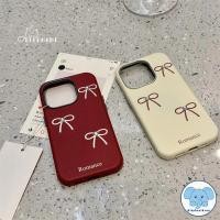 ราคา เคสหนังเนื้อสัมผัสแบบผูกโบว์สีแดงแฟชั่นเรียบง่าย สำหรับ IPhone 13 16 11 15 14 12 Pro Max 15 14 16 6 6S Plus XR XS X (44310899744)