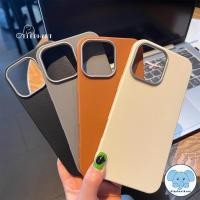 ราคา เคสไอโฟน 16 11 สำหรับ IPhone 14 15 13 11 16 12 Pro Max 15 14 16 6 6S Plus XR X XSเคสหนัง TPU นุ่มลายหนังสีทึบตามเทรนด์ (43018523787)