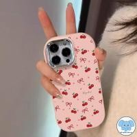 ราคา กล่องเลนส์โลหะหรูหราเชอร์รี่โบว์หวานเข้ากันได้ เคสไอโฟน 11 13 15 14 12 Pro Max 8 7 14 15 Plus XR X XS Max SE 2020 เคส (29510493351)