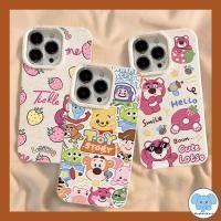 ราคา Toy Story หมีสตรอเบอร์รี่น่ารัก Lotso Winnie The Pooh Case iPhone 16 11 13 12 14 15 Pro MAX 7 8 6 15 Plus XR X XS MAX (25459005261)