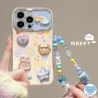 ราคา หมีน่ารักดอกไม้เข้ากันได้เคสไอโฟน 11 16 15 13 12 14 Pro Max 15 7 8 16 Plus X XR XS Maxกระต่ายเชอร์รี่รักหัวใจสร้อยข้อมือ (28517581307)