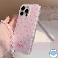 ราคา เคสสร้อยข้อมือดอกไม้โรแมนติกสีชมพูหวาน เคสไอโฟน16 เคส IPhone 13 16 11 15 12 14 Pro Max 8Plus XS X XR Max 7 8 Plus SE (28332383662)