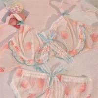 ราคา ใหม่สไตล์ญี่ปุ่นหวานน่ารักสบายชุดชั้นในกรอบหญิงเซ็กซี่ลูกไม้โบว์บางเฉียบระบายอากาศผลักดันวิดพื้นบรา (29108598936)
